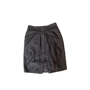 Club Monaco Charcoal Gray Pleated Tulip Skirt Size 4 Waist 28